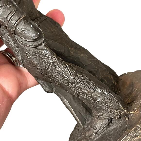 Michael Garman Buffalo Hunter Cowboy Sculpture Signed Retired Vintage 1987 READ - Picture 15 of 16